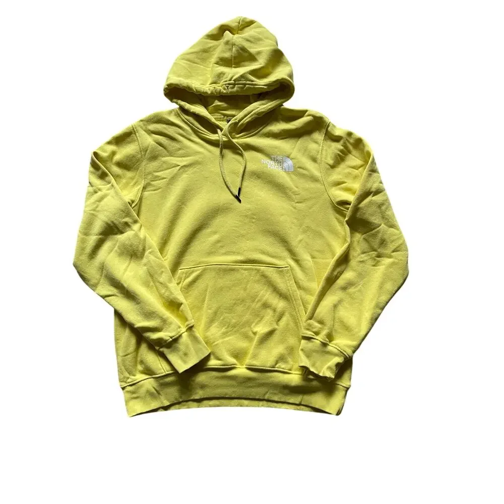 The North Face Mens/Teen Yellow Sweatshirt Size Large Hoodie Oversize Dopamine